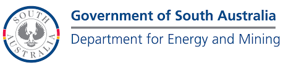 Government of South Australia, Department of Energy and Mining logo.